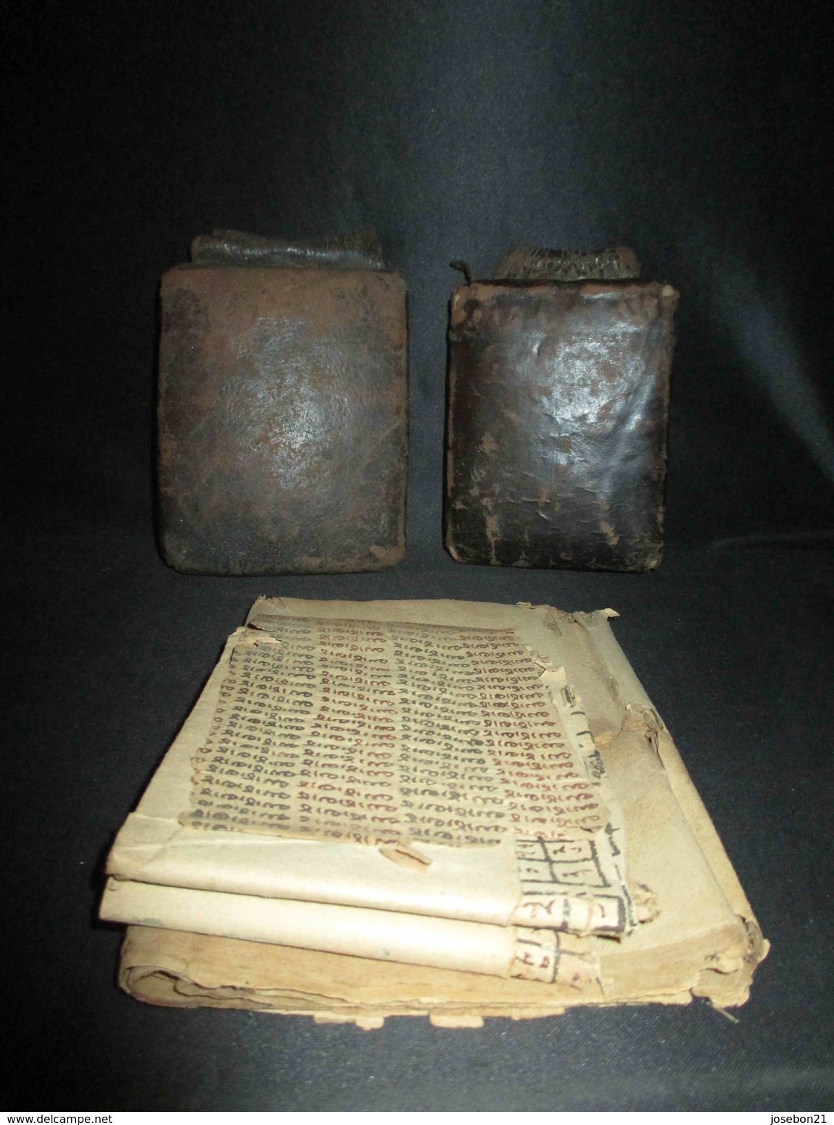 Ancien Talisman Porte Bonheur Berbère Manuscrit Sertis Dans étui Cuir XIX ème - Arte Oriental