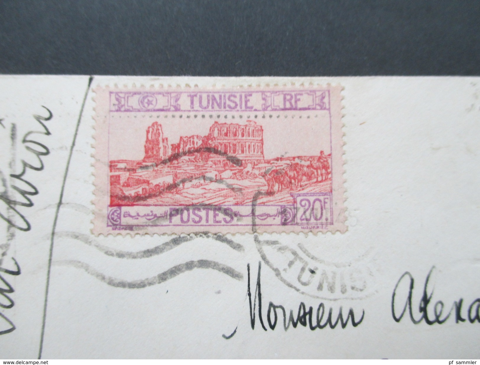 Frankreich Kolonie Tunesien 1945 Brief In Die USA Nach New York. Luftpost / Par Avion - Cartas & Documentos