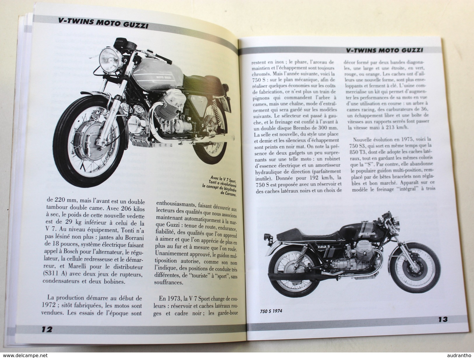 Livre Rare Moto GUZZI Les V-Twins 1965-1993 Christian Guislain - Motos