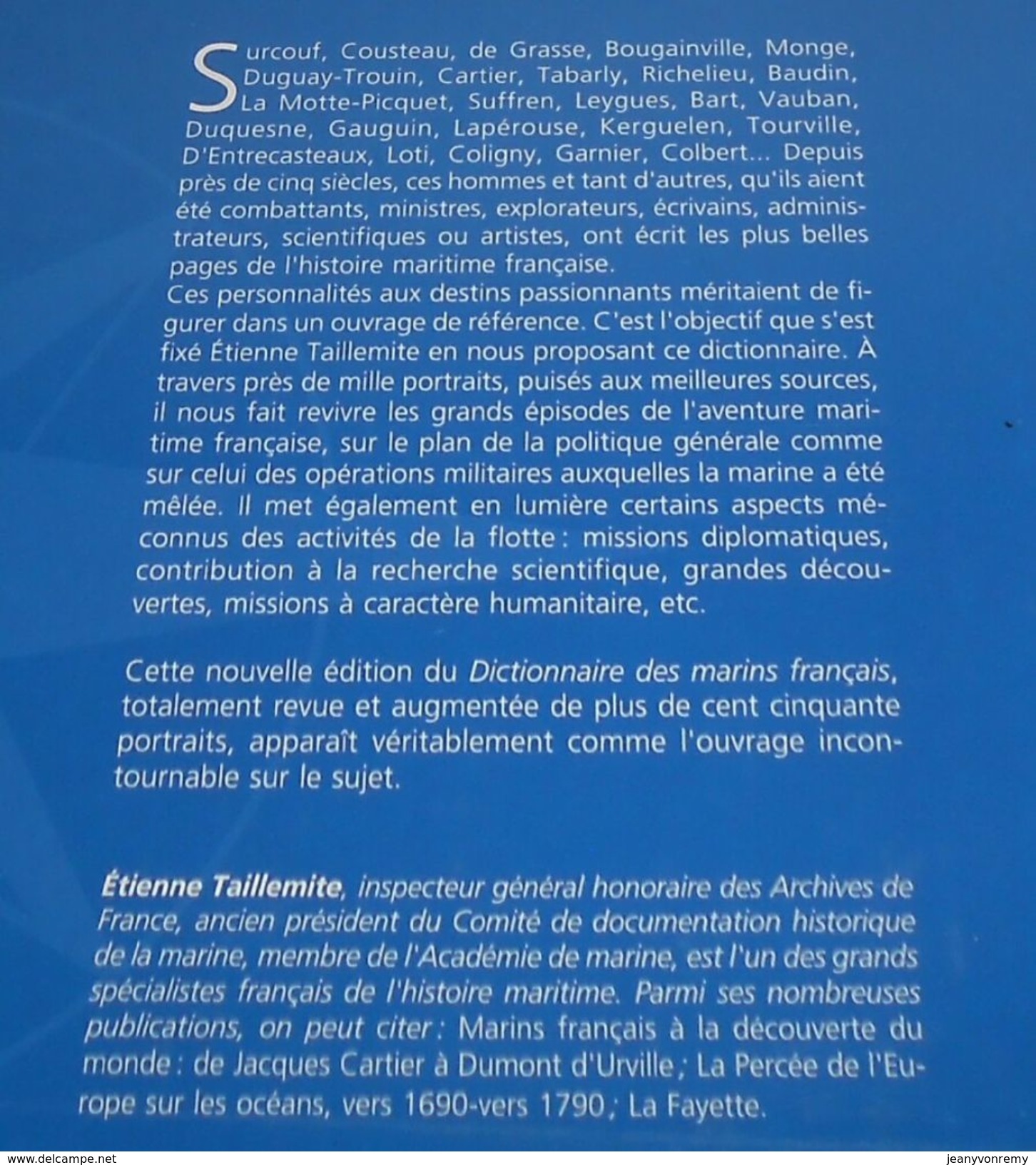 Dictionnaire Des Marins Français. Etienne Taillemite. 2002. - Woordenboeken