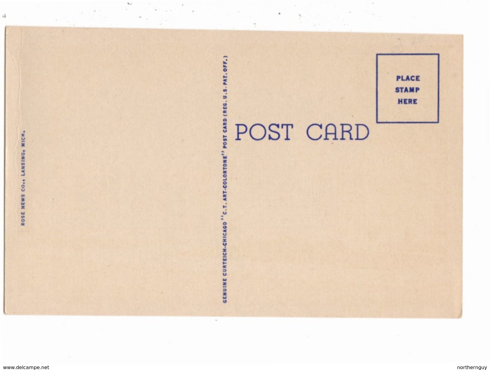 LANCING, Michigan, USA, US Post Office, Old Curteich Linen  Postcard - Lansing