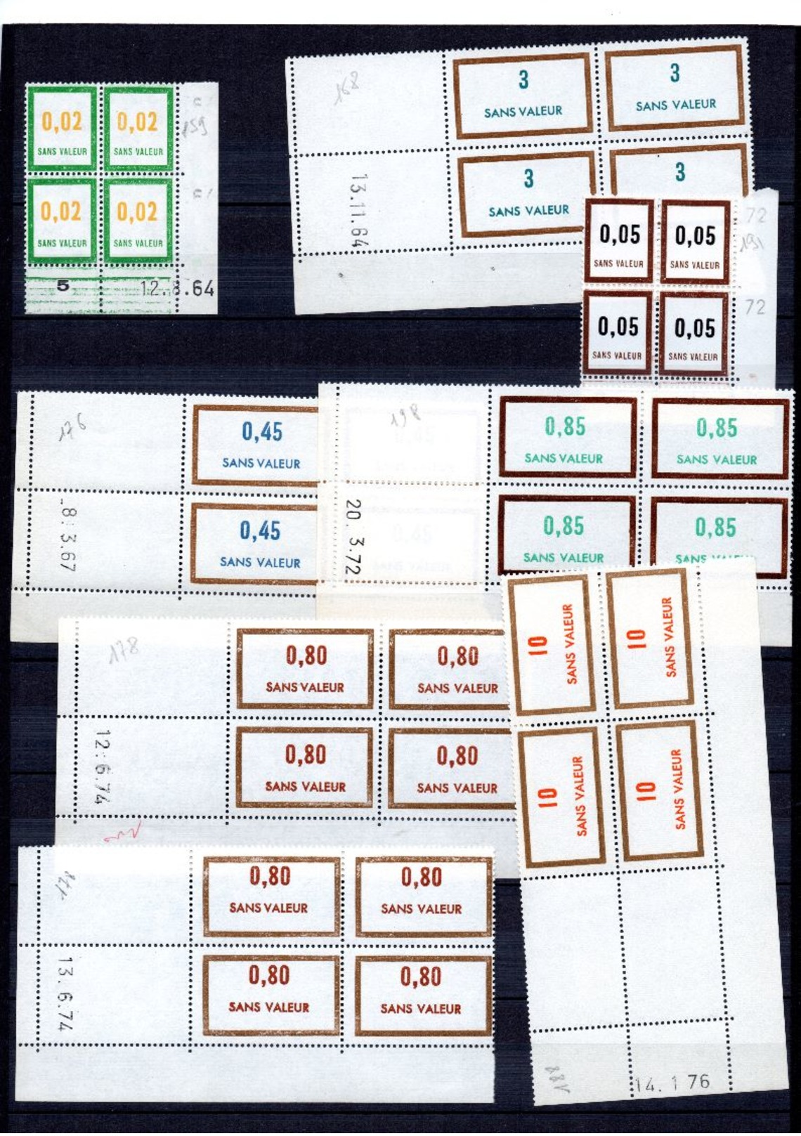 Lot De 56 Bloc De 4 De Timbres Fictis Neufs Sans Trace De Charniére - Fictifs