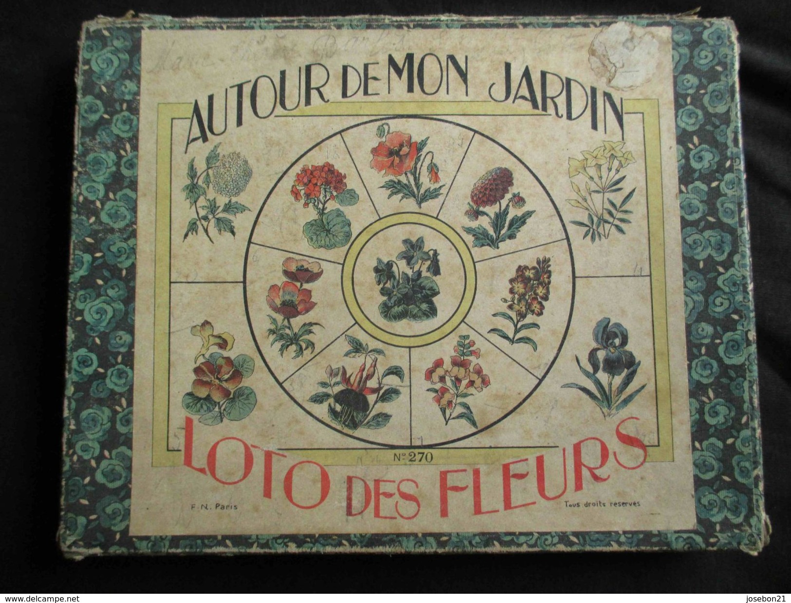 Ancien Jeu De Loto Des Fleurs Autour De Mon Jardin N°270 Début XX ème - Giocattoli Antichi