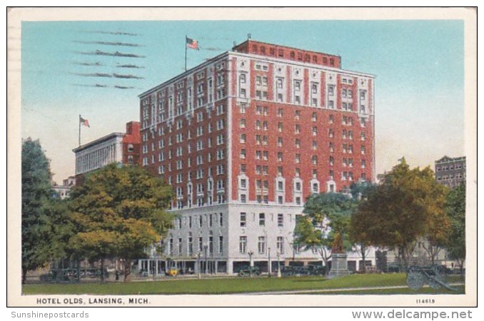 Michigan Lansing Hotel Olds Curteich 1929 - Lansing