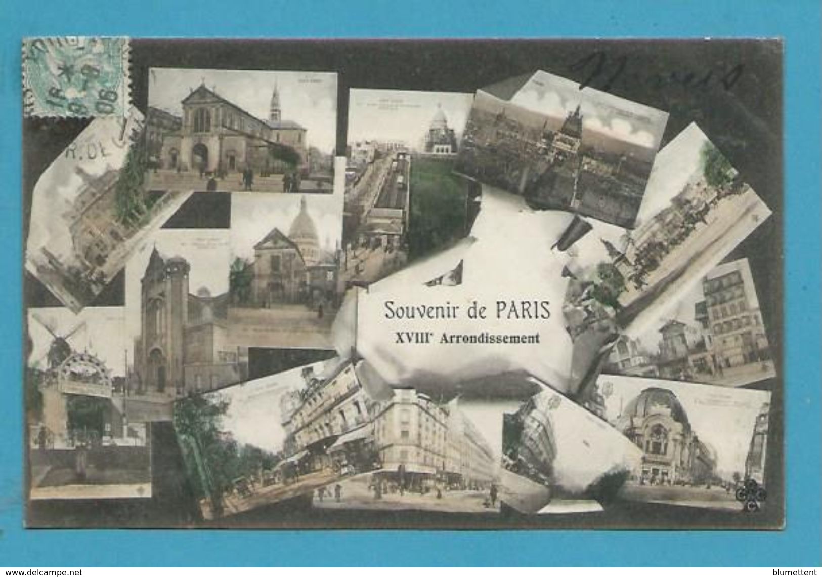 CPA Multivues Souvenir De Paris XVIIIème Arrondissement - Distretto: 18