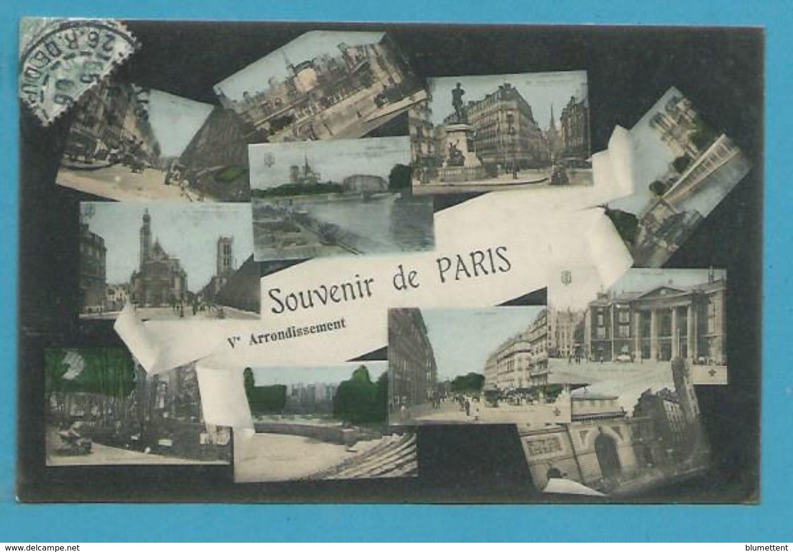 CPA Multivues Souvenir De Paris Vème Arrondissement - District 05