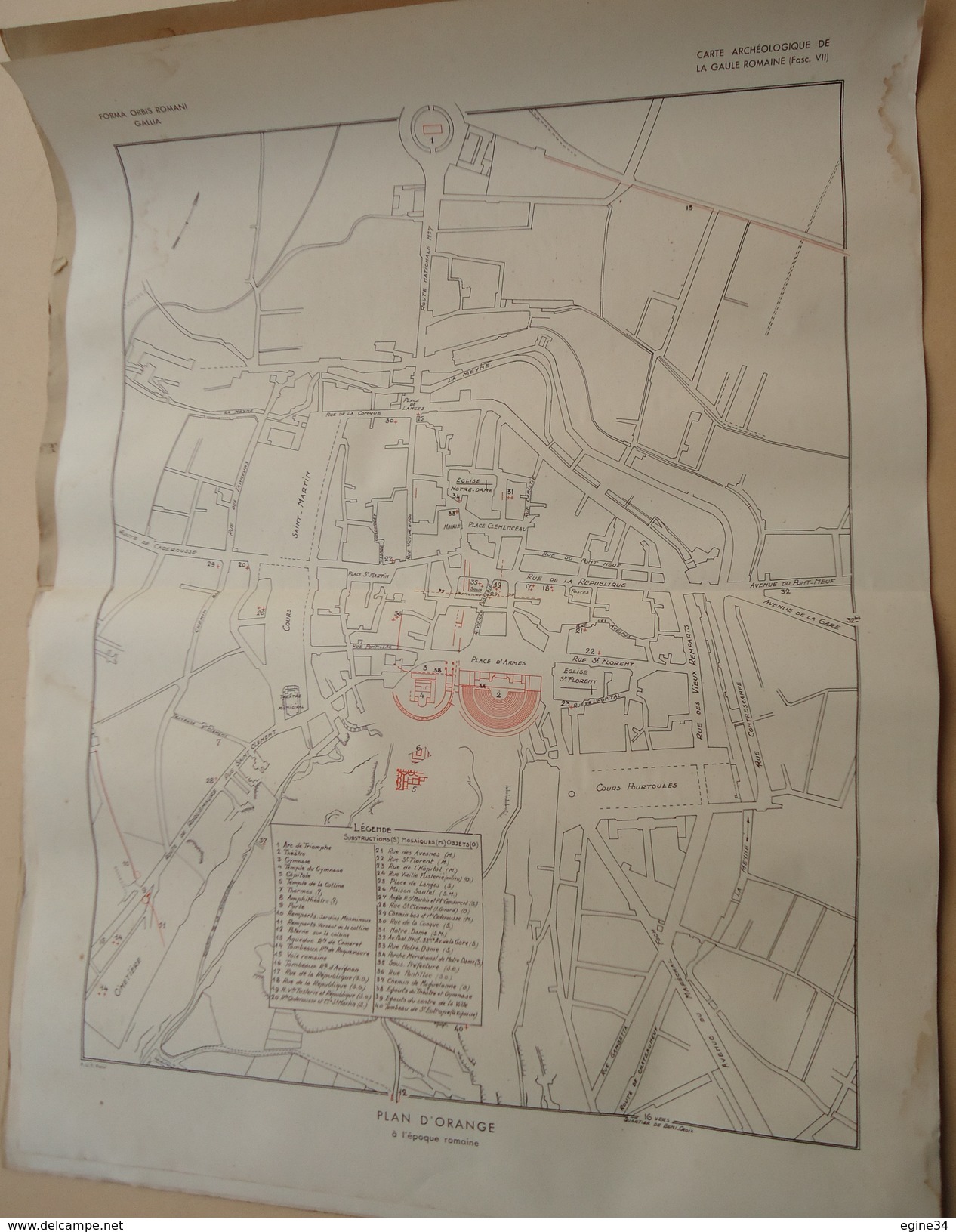 Carte Archéologique De La Gaule Romaine A. Blanchet - Fascicule VII - Département Du Vaucluse - 1939 - Autres & Non Classés