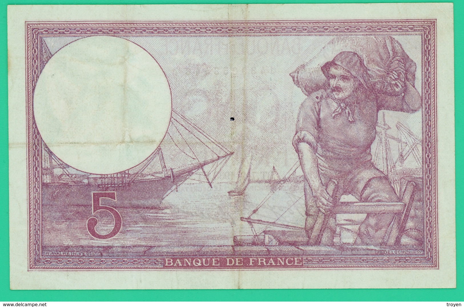 5 Francs Violet - France - N° 448/J.57563 - BT.7=9=1933.BT. -  TTB+ - - 5 F 1917-1940 ''Violet''