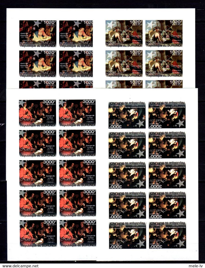 Burundi 2011 Art Christmas MNH 4KB(10) Imperf. -(V-42) - Other & Unclassified