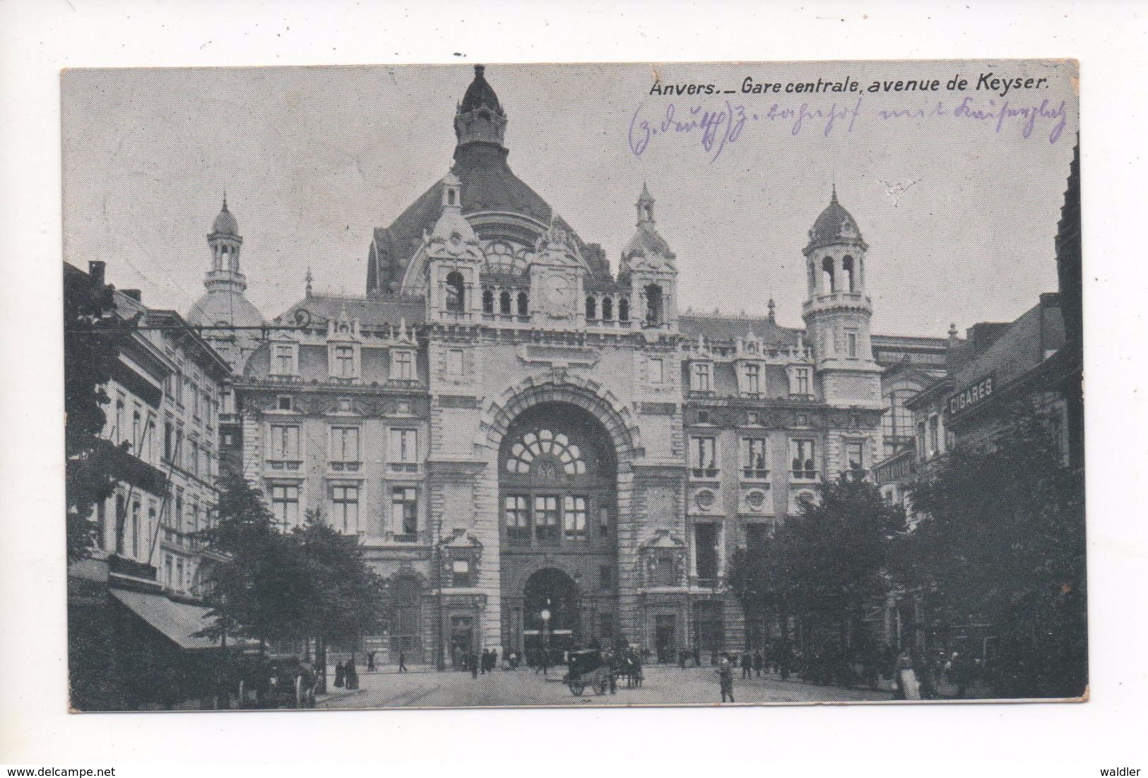 2000  ANTWERPEN - ANVERS,  GARE CENTRALE   ~  1915   FELDPOST - Other & Unclassified