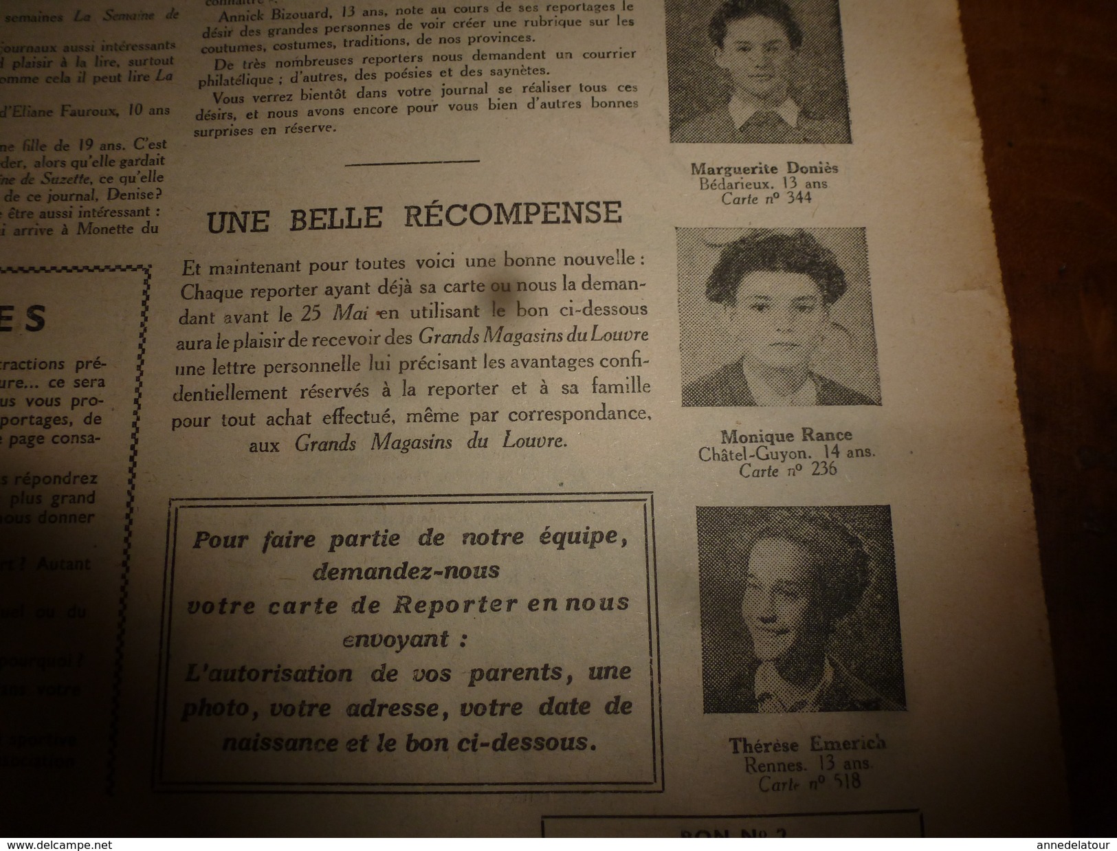 1949 Les Petites Reporters SUZETTE (Odile Lizée,Sylvie Crudo (Ital),Francette Vernillat,Germaine Pinat,Hélène Balvay,etc - La Semaine De Suzette