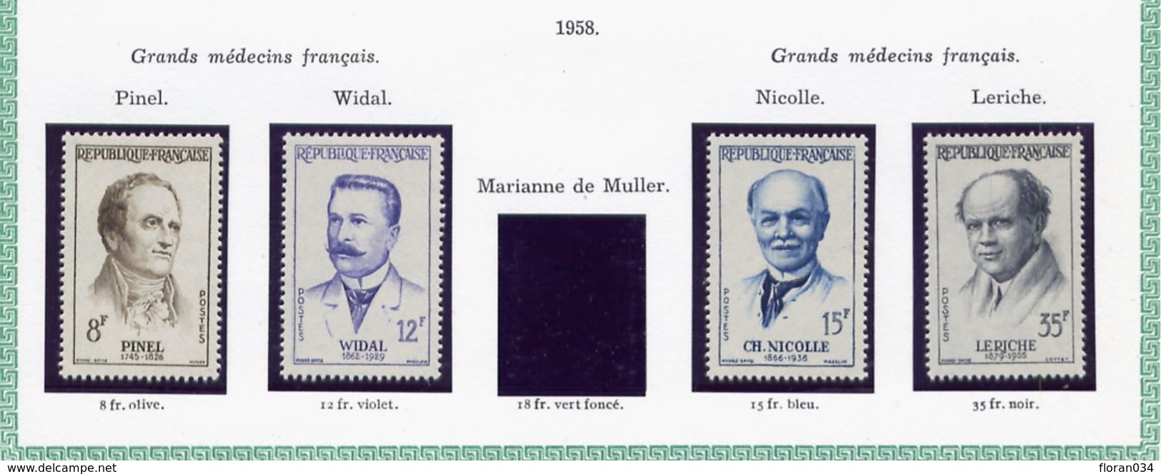 France Année 1958 Neuve ** Complète : N° 1142 à 1188 - Cote 62 Euros - Superbe Qualité - Ongebruikt