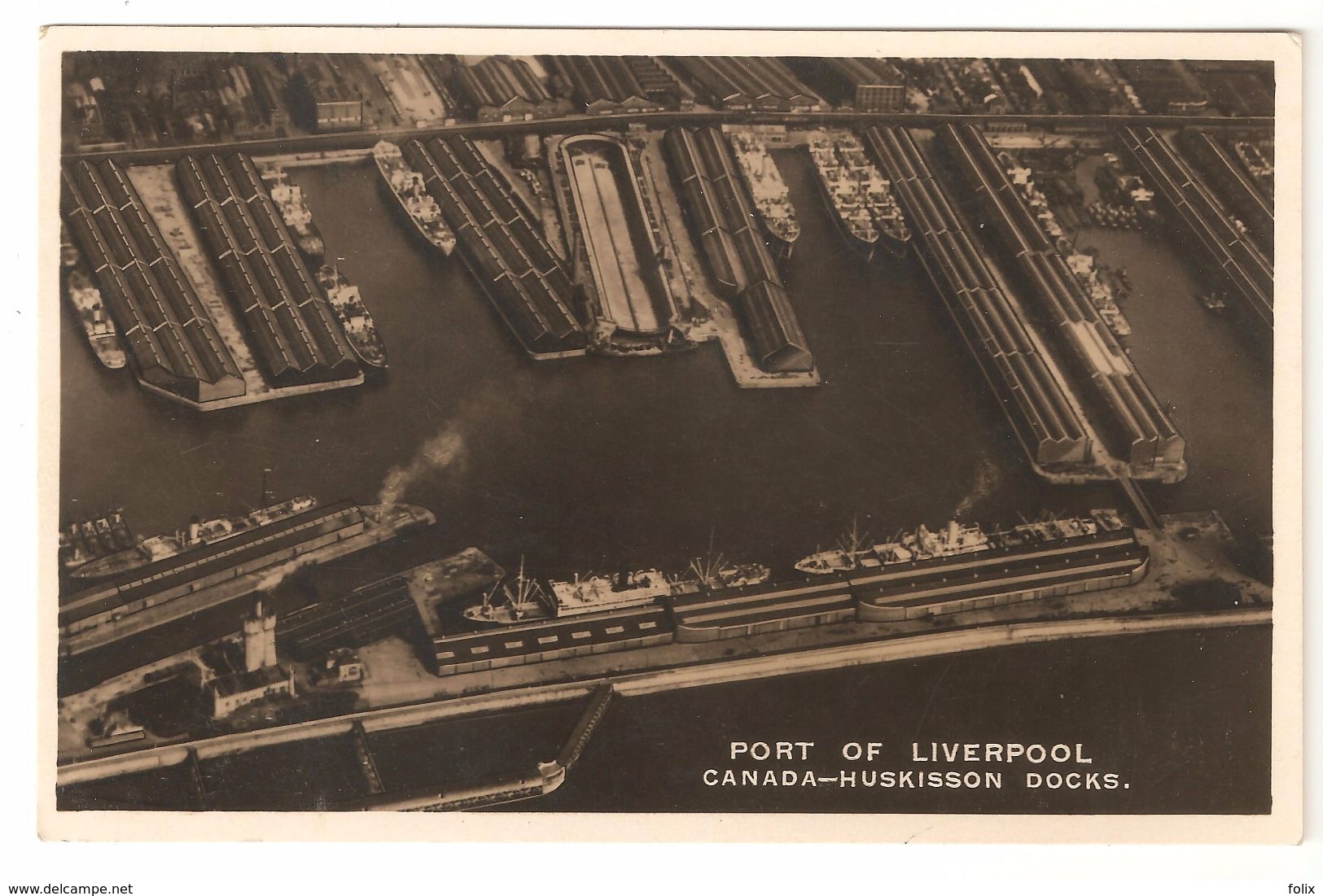 Liverpool - Port Of Liverpool - Canada-Huskisson Docks - Photo Card - Haven / Hafen / Puerto - Boat / Bateau / Boot - Liverpool