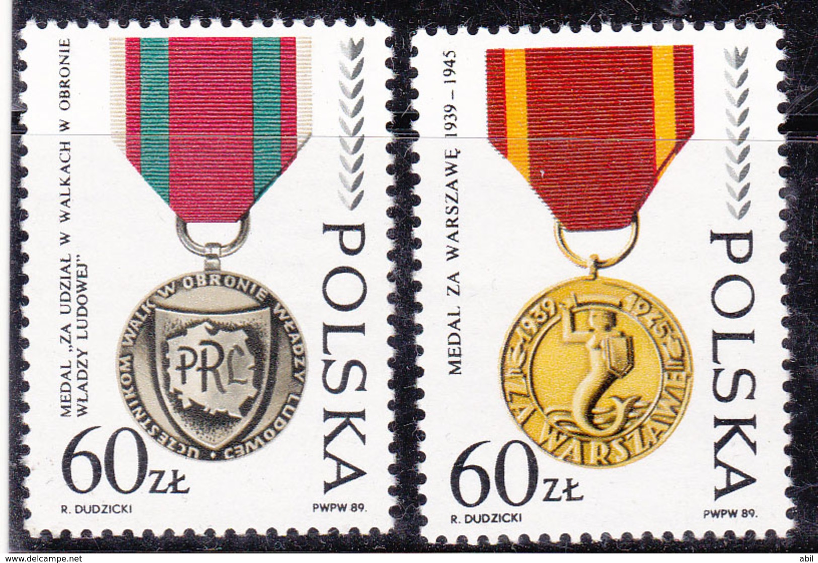 Pologne 1989 N° Y&T :   3031 Et 3032  ** - Neufs