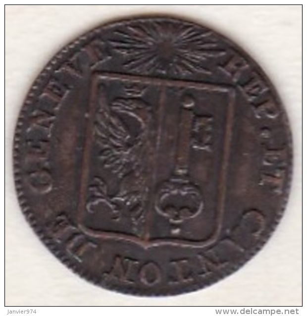 Canton De Genève.  1 Sol 1825 . KM#  120 - Monetary System 1814-1838