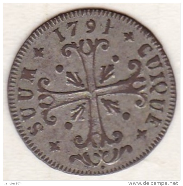 Principauté De Neuchâtel / Neuenburg . 1/2 Batzen 1791 . KM# 47 - Cantonal Coins