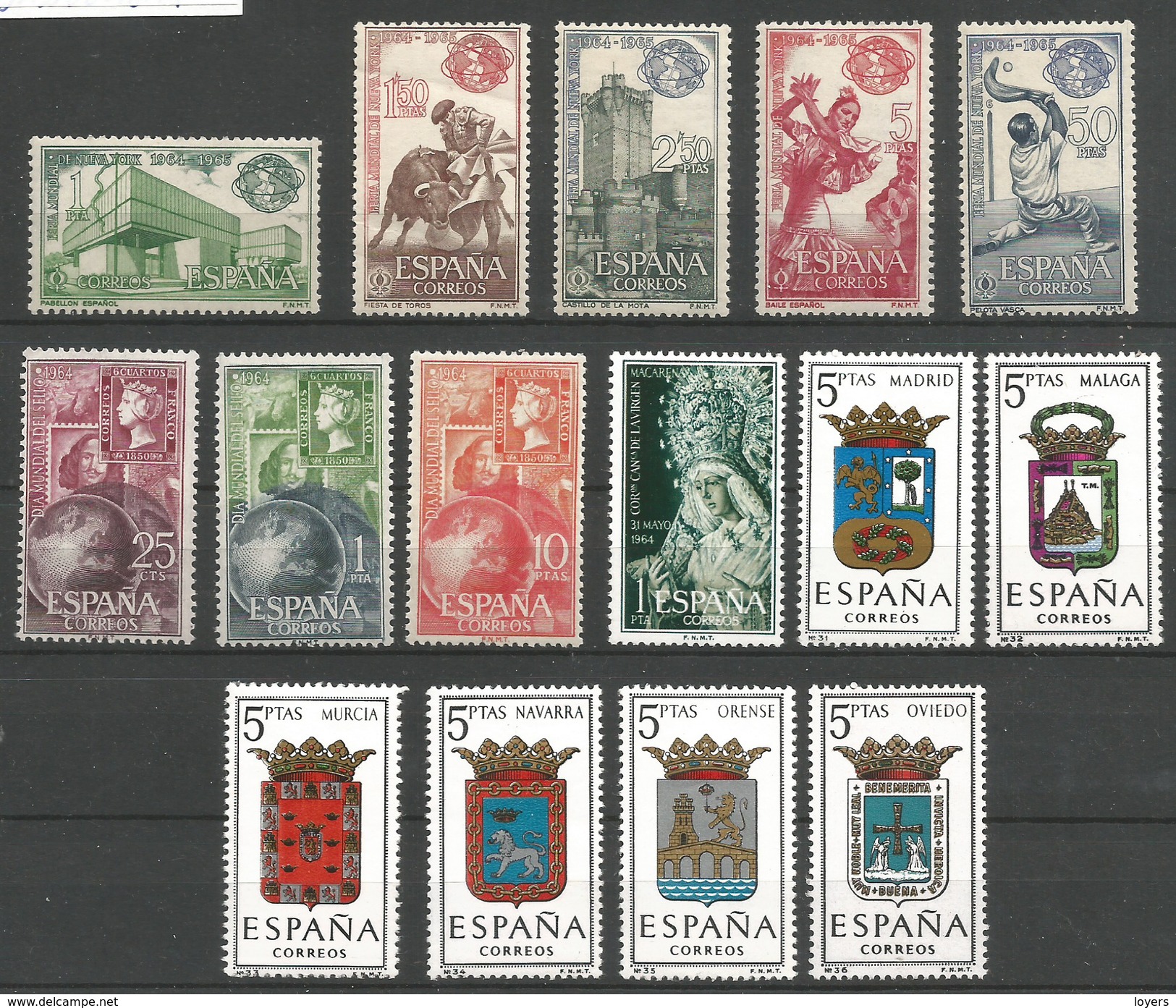 TP D'ESPAGNE N° 1242/46 + 1247/49 + 1250 + 1251/56  NEUFS SANS CHARNIERE - Neufs