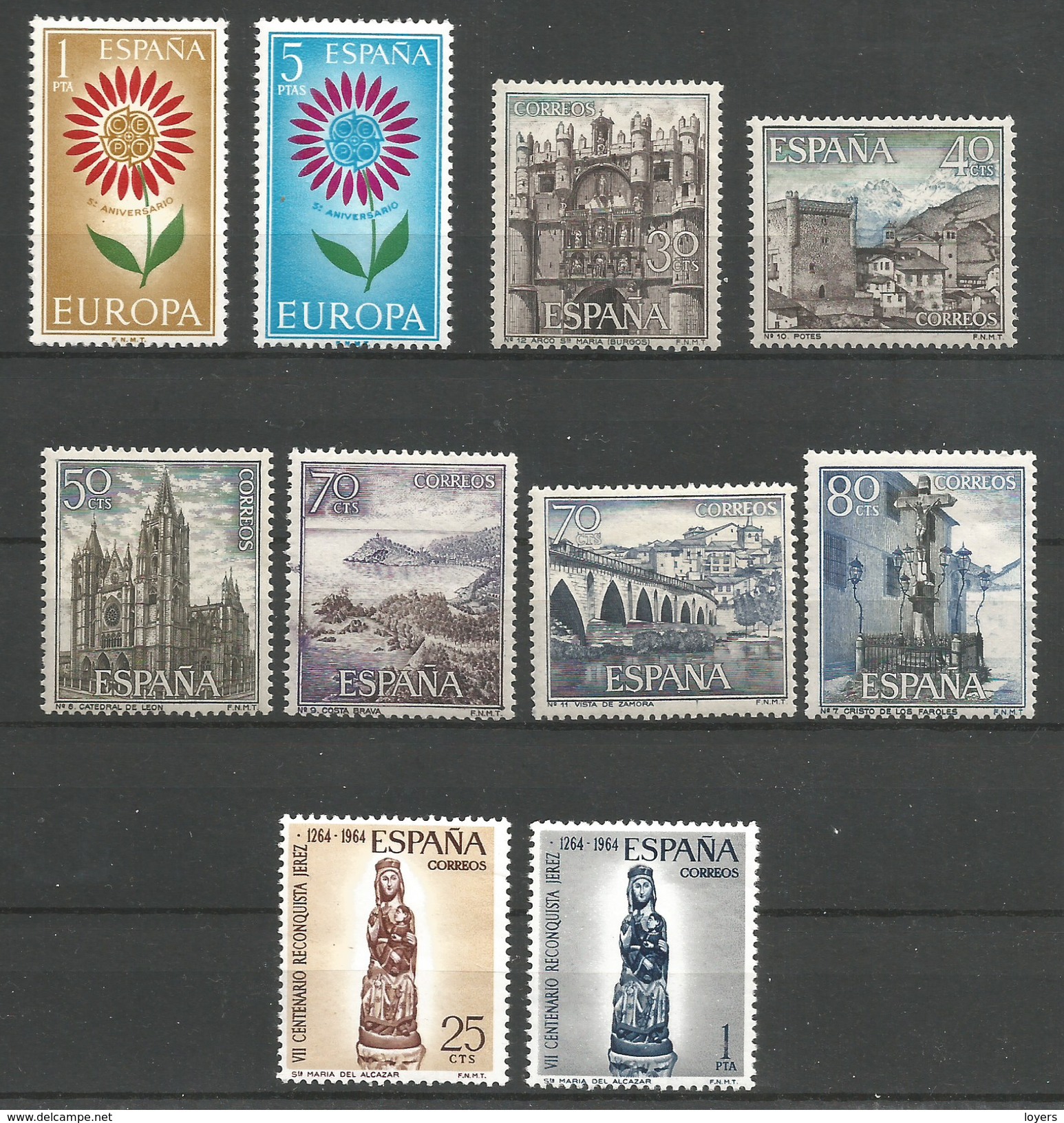 TP D'ESPAGNE N° 1271/72 + 1273/78 + 1284/85  NEUFS SANS CHARNIERE - Neufs