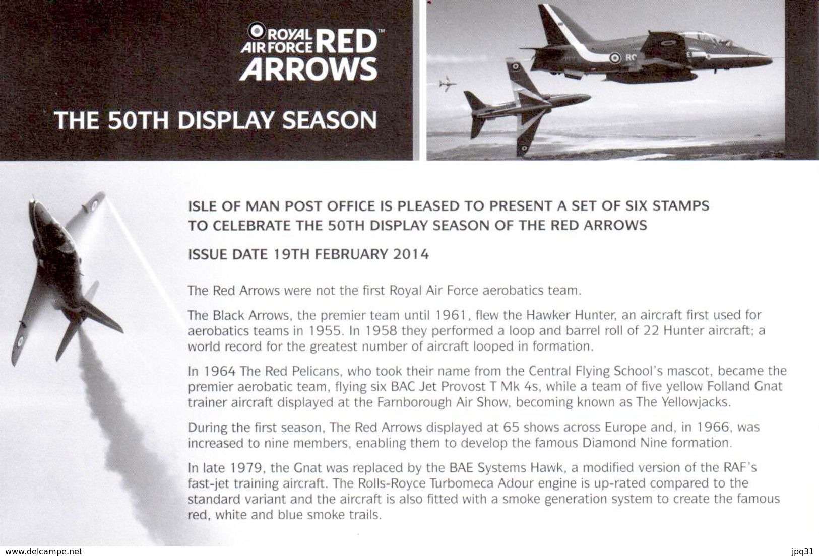 FDC Red Arrows 19/02/14 - Man (Ile De)