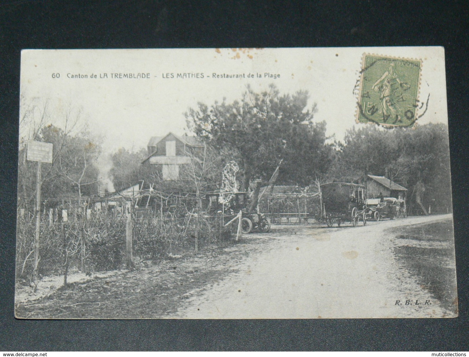 LES MATHES LA PALMYRE / ARDT ROYAN   1910   RESTAURANT DE LA PLAGE      CIRC  EDIT - Les Mathes