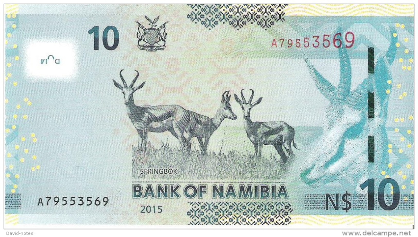 Namibia - Pick 11c - 10 Dollars 2015 - Unc - Namibia