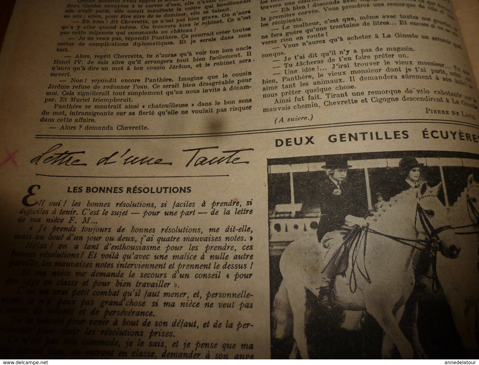 1948  LSDS  (La Semaine De Suzette)  Deux Gentilles écuyères Ann Fitzalen Et Daphné Agesleto; Etc - La Semaine De Suzette