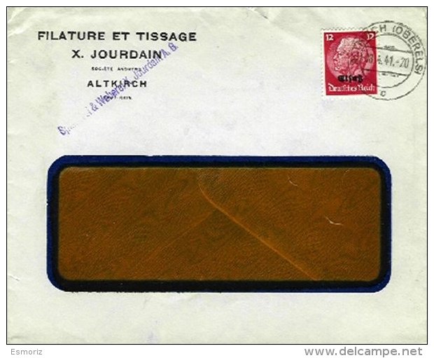 ALSACE (German Occupation), 1941, Cover - Other & Unclassified