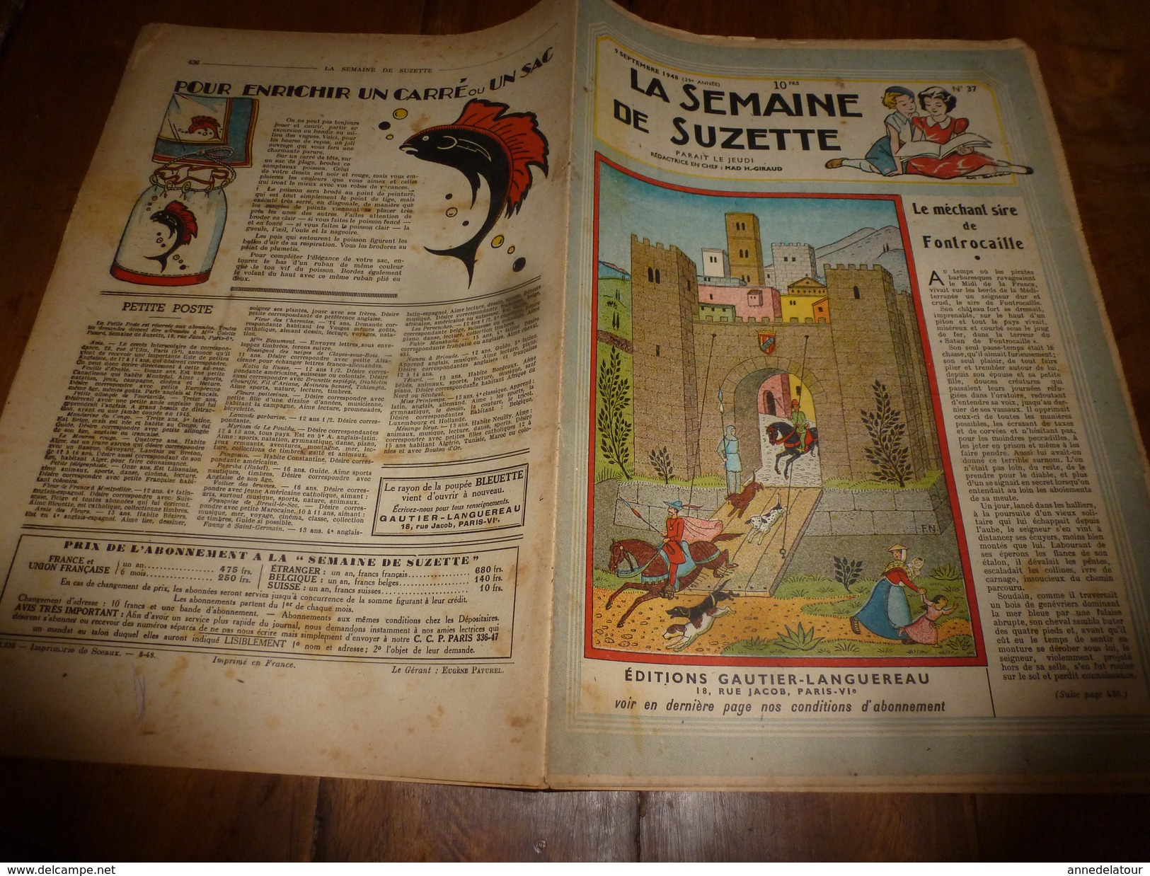 1948  LSDS  (La Semaine De Suzette)  Le Jeune Violoniste Lauréat Christian Ferras; Etc - La Semaine De Suzette