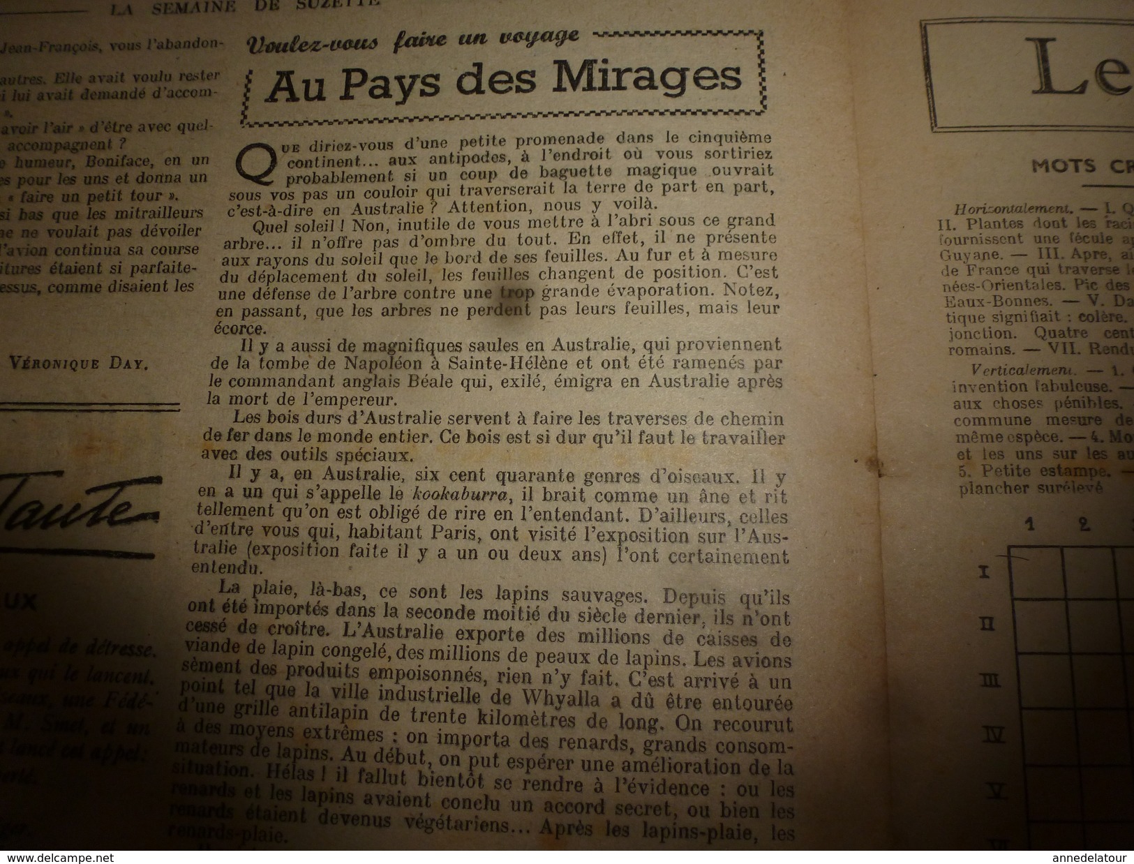 1948  LSDS  (La Semaine De Suzette)  Le Roi Des CONDORS; L'éléphant NOSTRE BIANCO ; Etc - La Semaine De Suzette