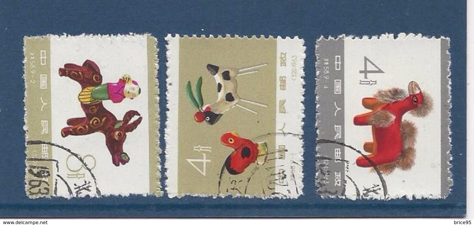 Chine 1963 N° 1522, 1523, 1525 Oblitérés ( Jouets Folkloriques ) - Unused Stamps