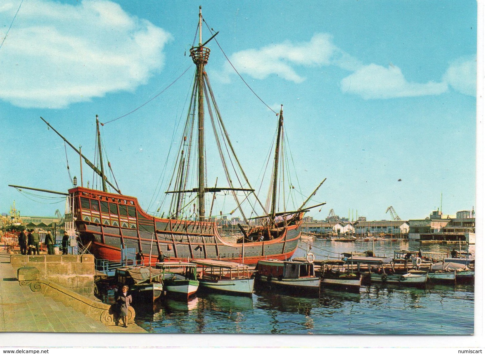 Les navires & navigation voilier modèle Mueso Maritimo Barcelone carte postale Espagne 