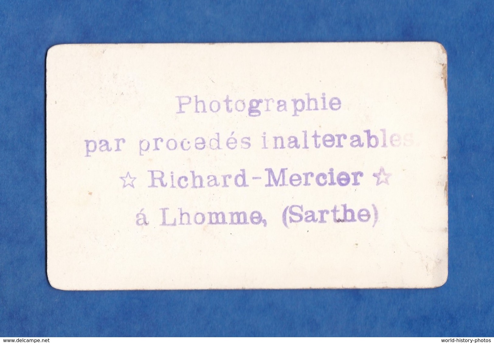 Photo Ancienne CDV Vers 1900 - LHOMME ( Sarthe ) - Portrait D'une Femme Du Village - Photographie Richard Mercier - Old (before 1900)