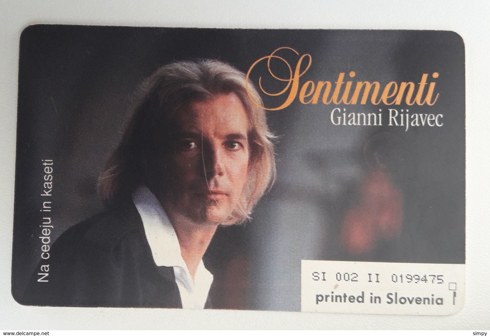 SLOVENIA Gianni Rijavec Singer Music  Phonecard 50 Impulza - Slovenia