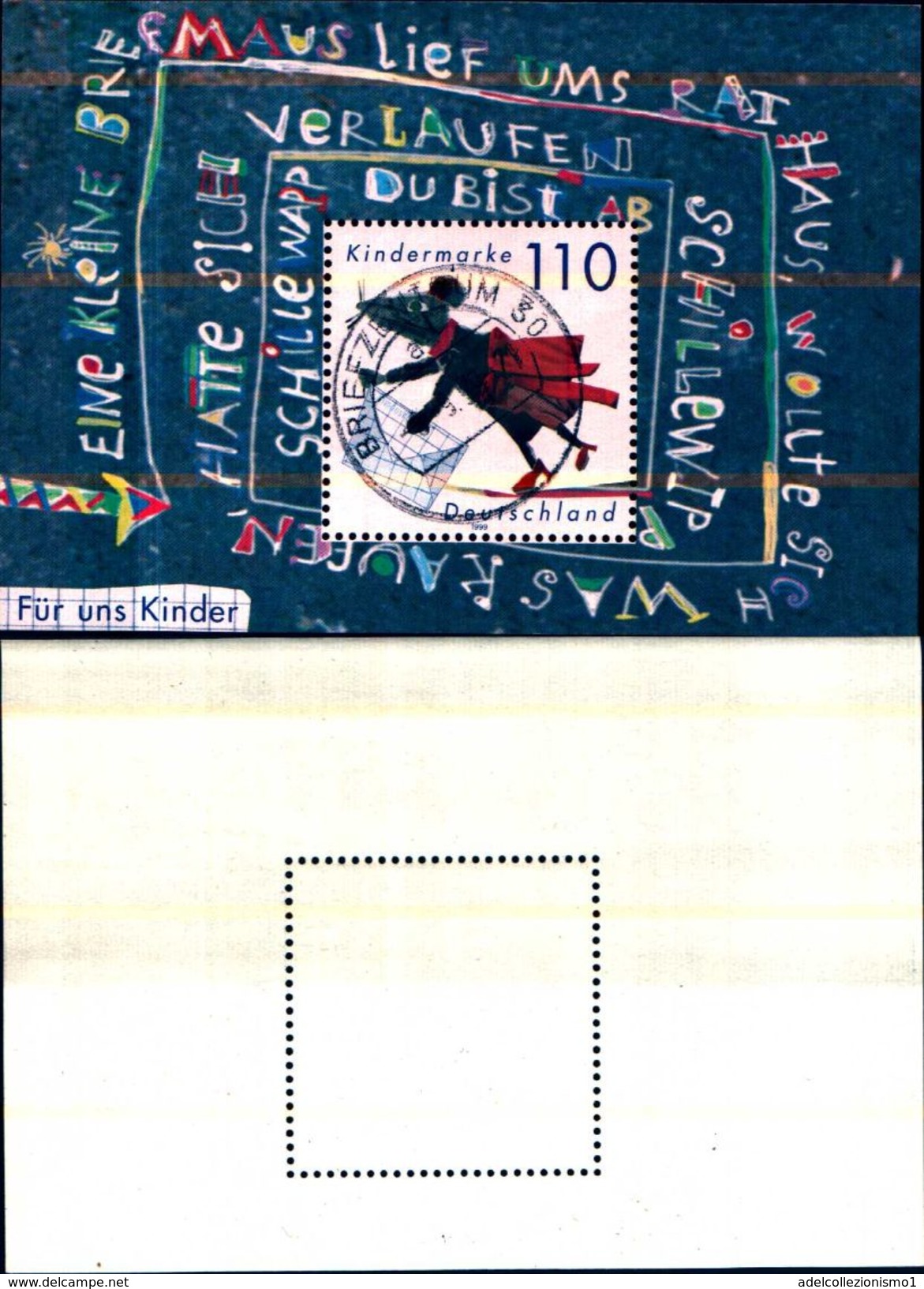 85298) GERMANIA --REP. FEDERALE 1999 FOGLIETTO PER NOI BAMBINI-usato- - 1° Giorno – FDC (foglietti)