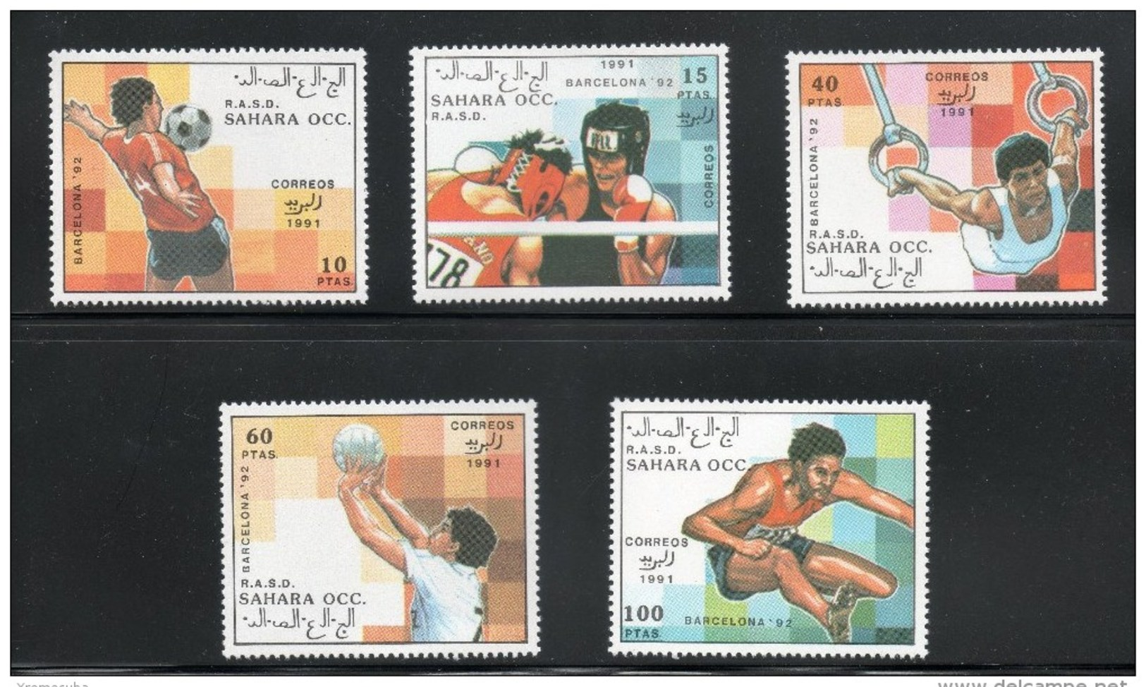 West Sahara 1991 Barcelona Olympic Games (5 Values) MNH - Fantasy Labels