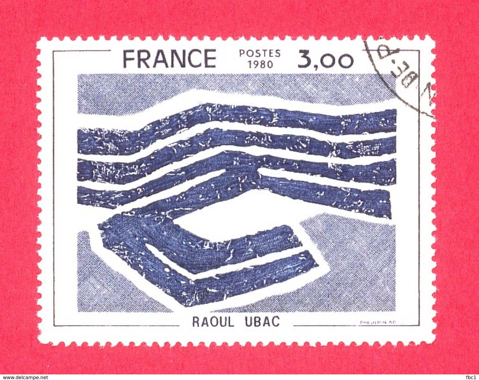 N°2075b (1979) Couleur Beige Omise - Oblitéré - Raoul Ubac - Used Stamps