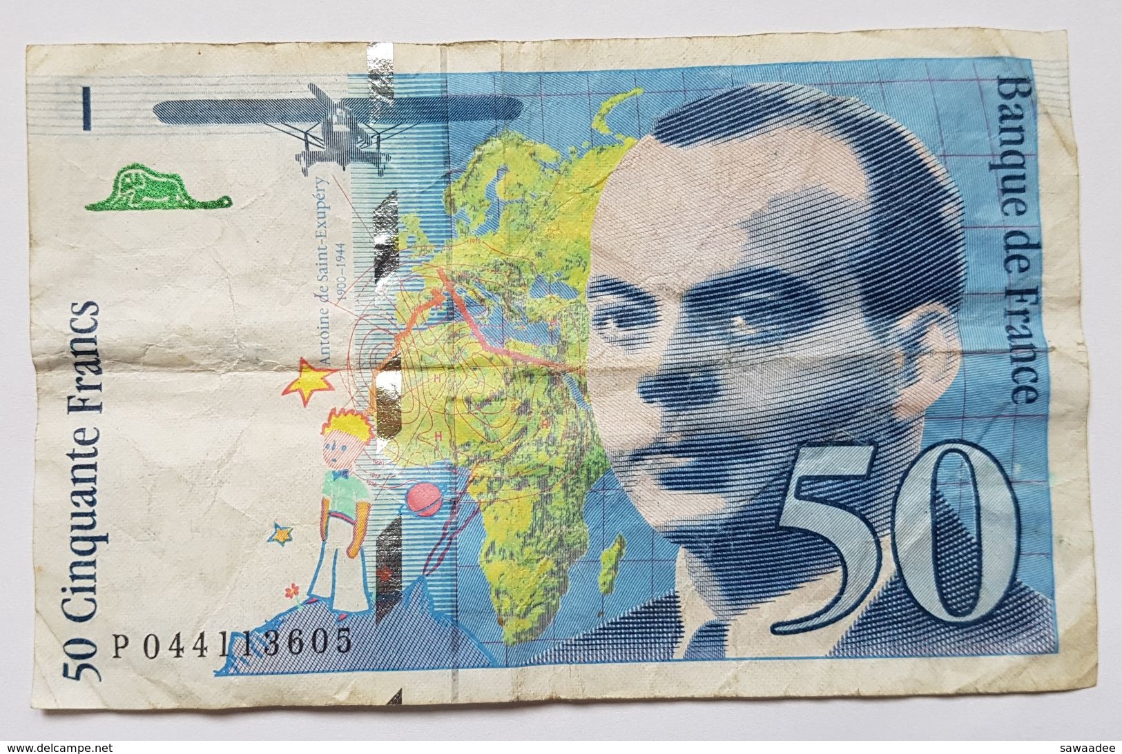 BILLET FRANCE - P.157 - 50 FRANCS - 1997 - ANTOINE DE ST EXUPERY - AVION - PETIT PRINCE - 50 F 1992-1999 ''St Exupéry''