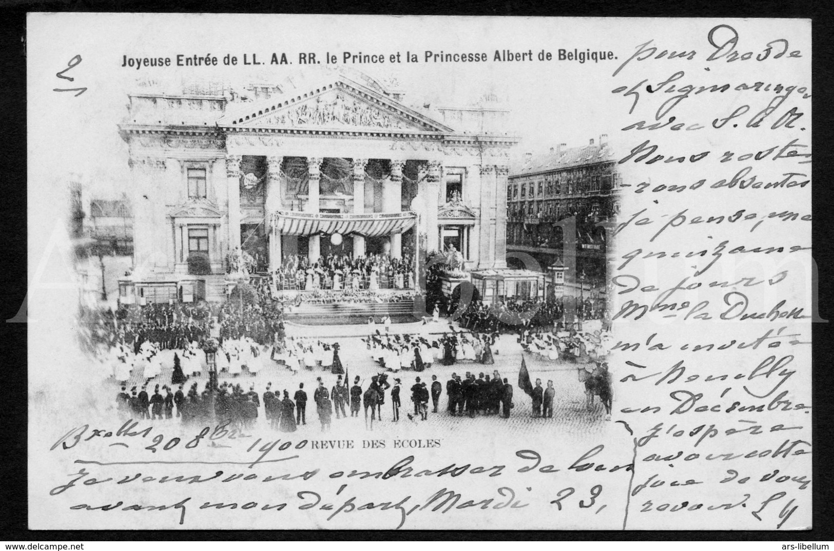 Postcard / ROYALTY / Belgium / Belgique / Prince Albert / Princesse Elisabeth / Bruxelles / 1900 /  Palais De La Bourse - Monuments, édifices