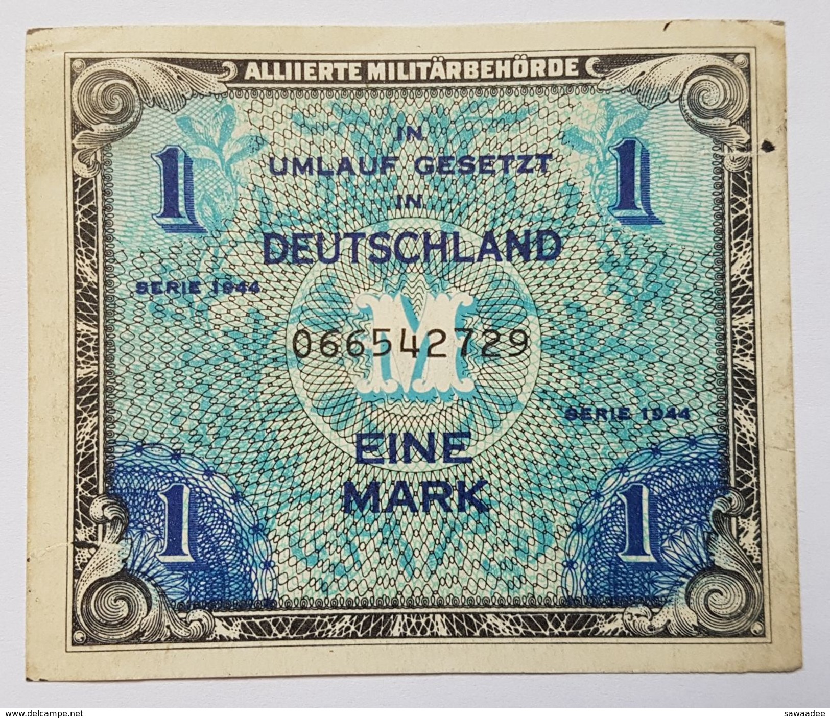 BILLET - ALLEMAGNE - P.192 - 1 MARK - OCCUPATION DES ALLIES - SERIE 1944 - 1 Mark