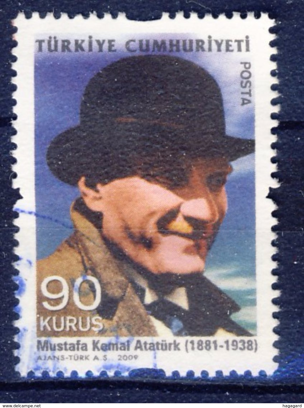 +Turkey 2009. Atatürk. Michel 3771. Cancelled. - Used Stamps