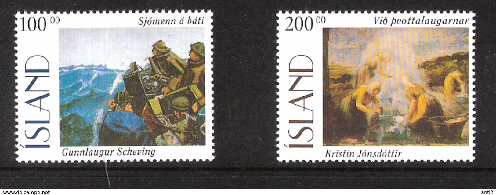 Iceland 1996 Paintings Og Gunnlaugur Scheving  And Kristín Jónsdóttir  Mi  842-843, MNH(**) - Neufs