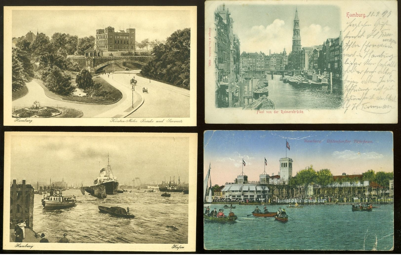 Beau lot de 60 cartes postales d' Allemagne Hamburg  Deutschland     Lot van 60 oude postkaarten van Duitsland Hamburg