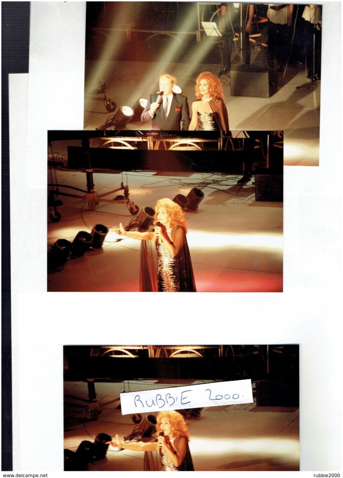 DALIDA LOT 10 PHOTOGRAPHIES 13 FEVRIER 1985 A L EMISSION DE TELEVISION CADENCE 3 PRESENTEE PAR GUY LUX - Photos