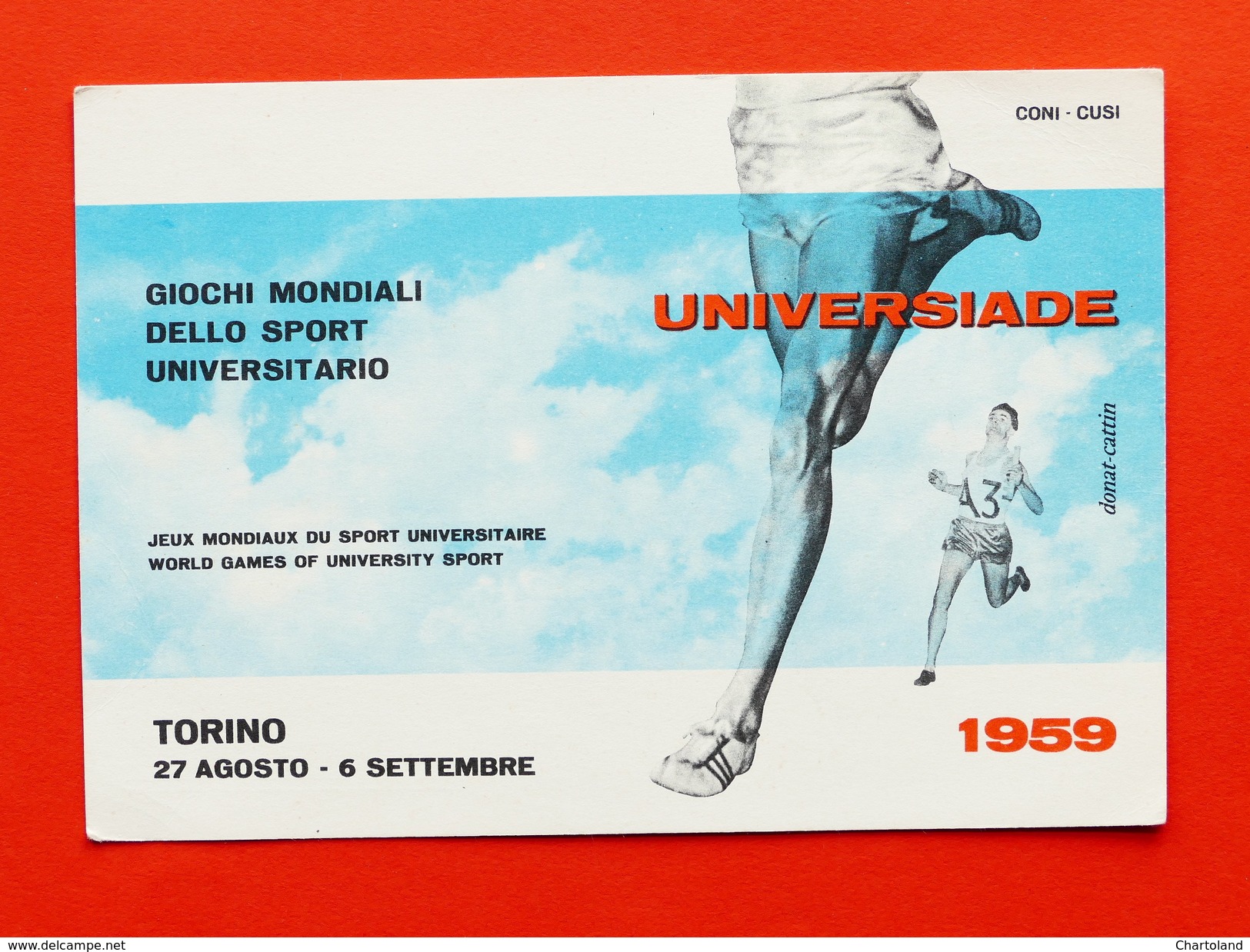 Cartolina Sport - Universiade - Giochi Mondiali Sport Universitario - 1959 - Other & Unclassified