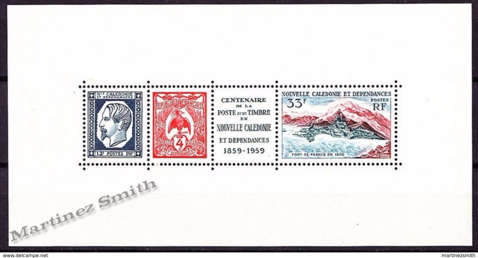 New Caledonia - Nouvelle Calédonie 1966 Yvert BF 2, Centenary Of The Post And Stamp - MNH - Blocchi & Foglietti