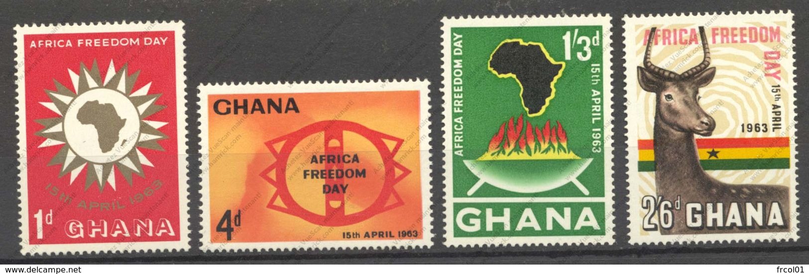 Ghana, Yvert 127/130, Scott 135/138, SG 303/306, MNH - Ghana (1957-...)