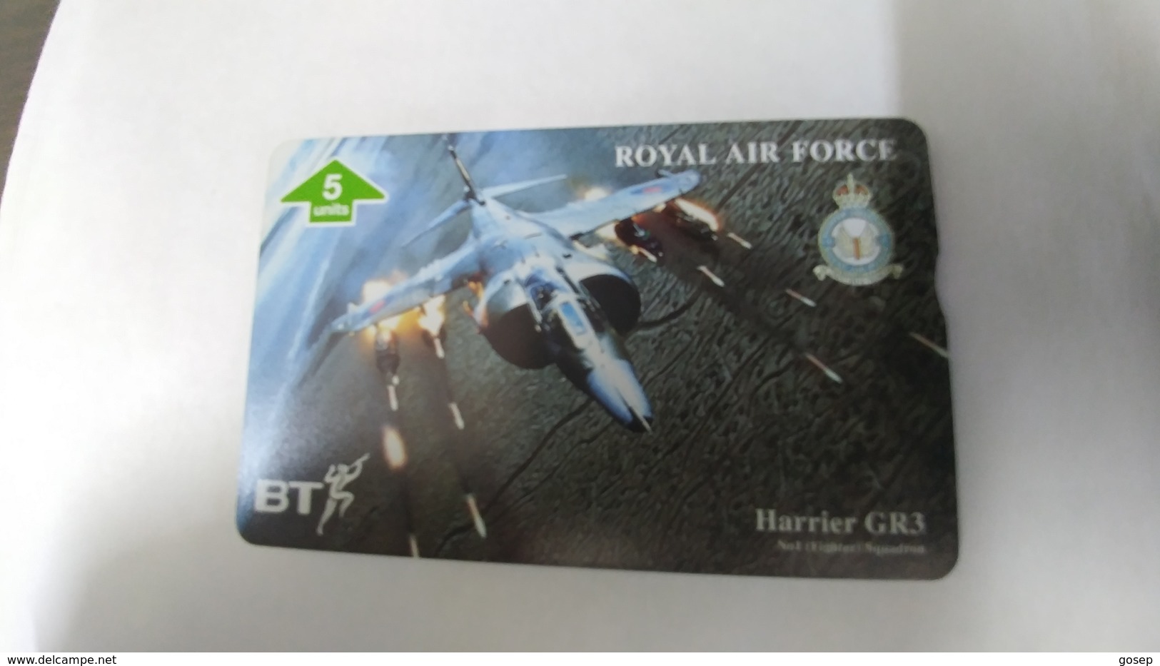 United Kingdom(btg540)royal Air Force Harrier (5units)(505e)tirage1.000mint1card Prepiad Free(price Card Cataloge8.00£ - Avions