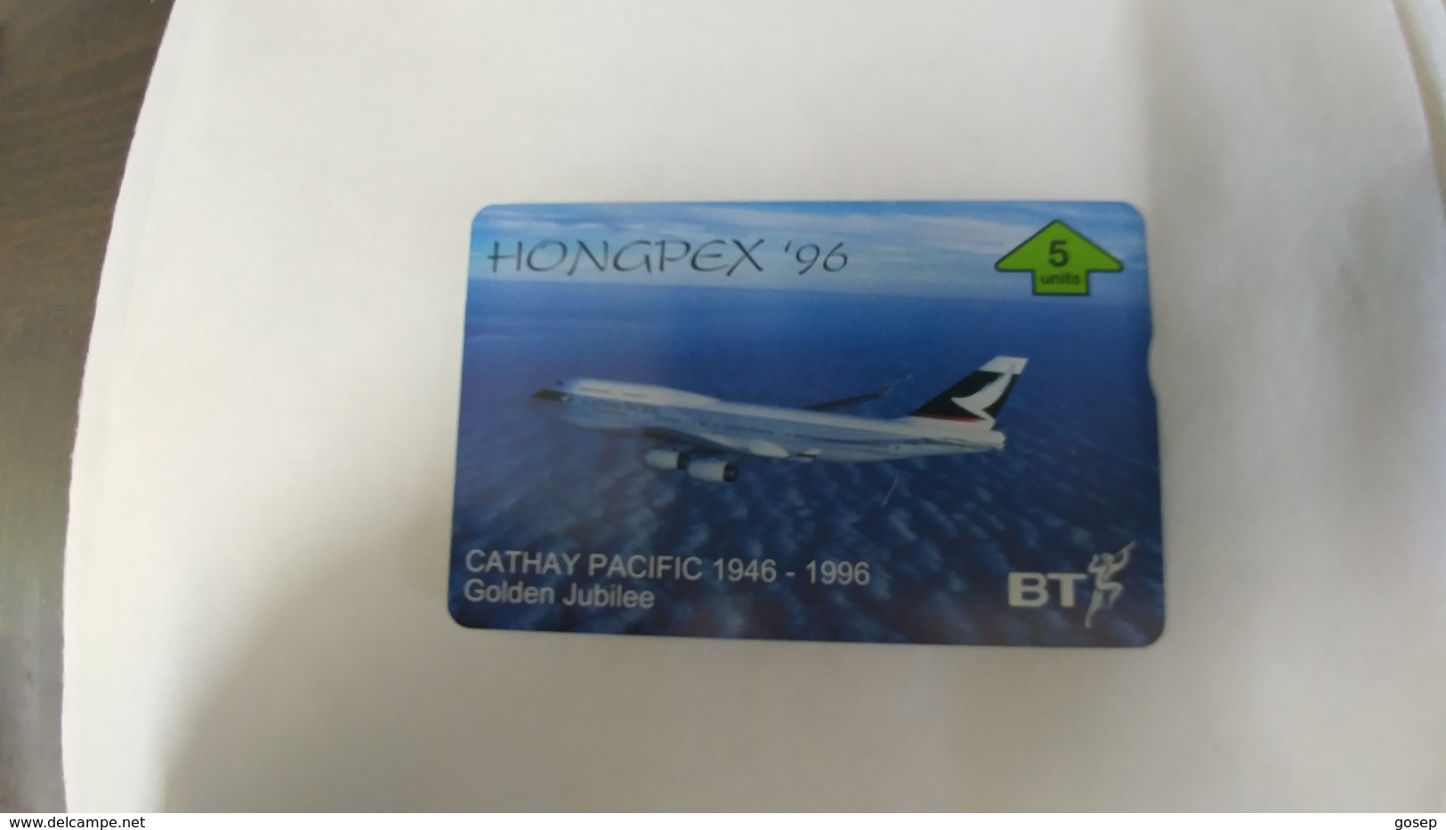 United Kingdom(btg659)hongpex 96-cathay Pacific(5units)(505m)tirage1.000mint1card Prepiad Free(price Card Cataloge10.00£ - Avions