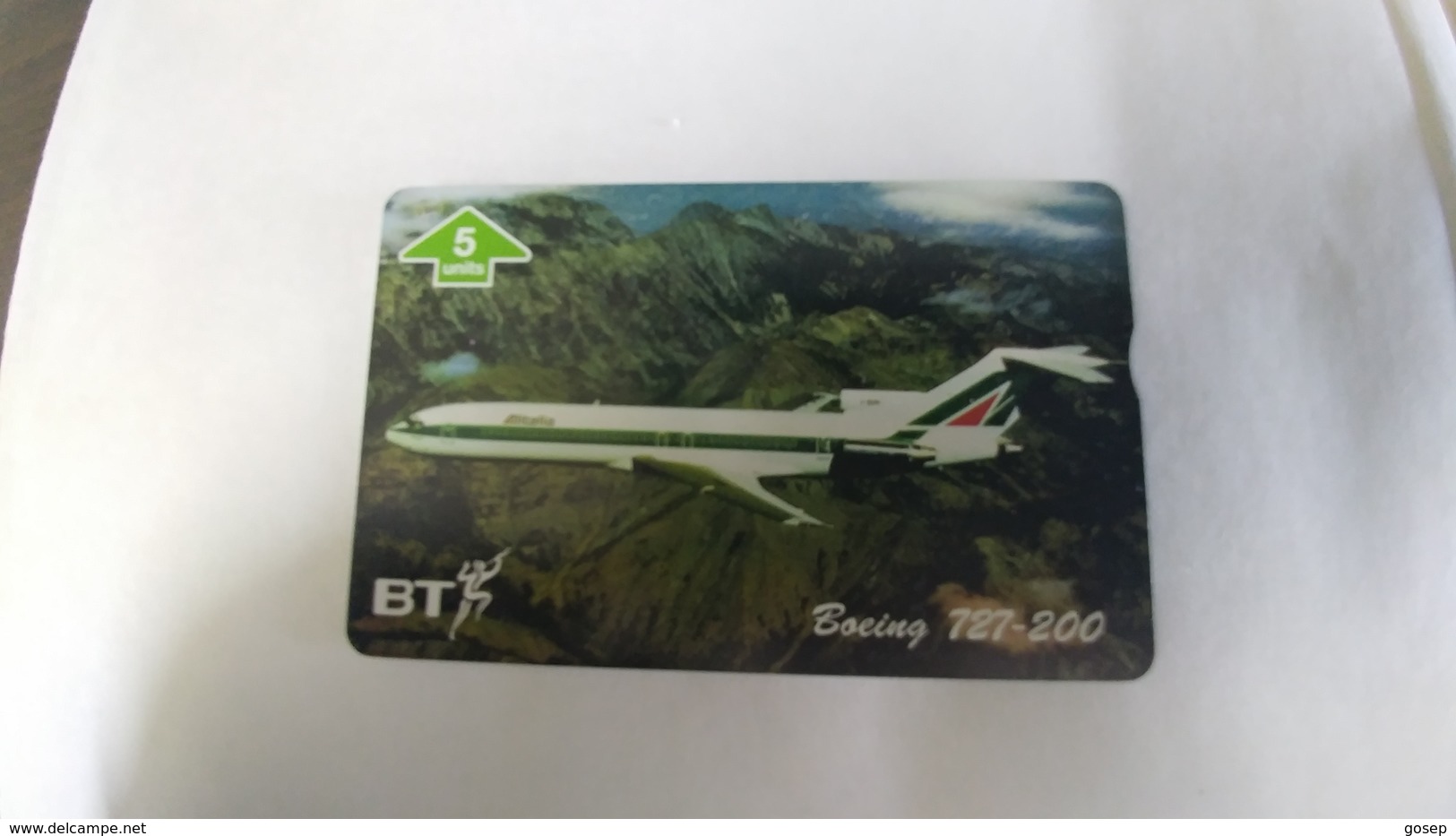 United Kingdom(btg669)alitalia/boing767(5units)(605d)tirage1.000mint1card Prepiad Free(price Card Cataloge6.00£ - Avions