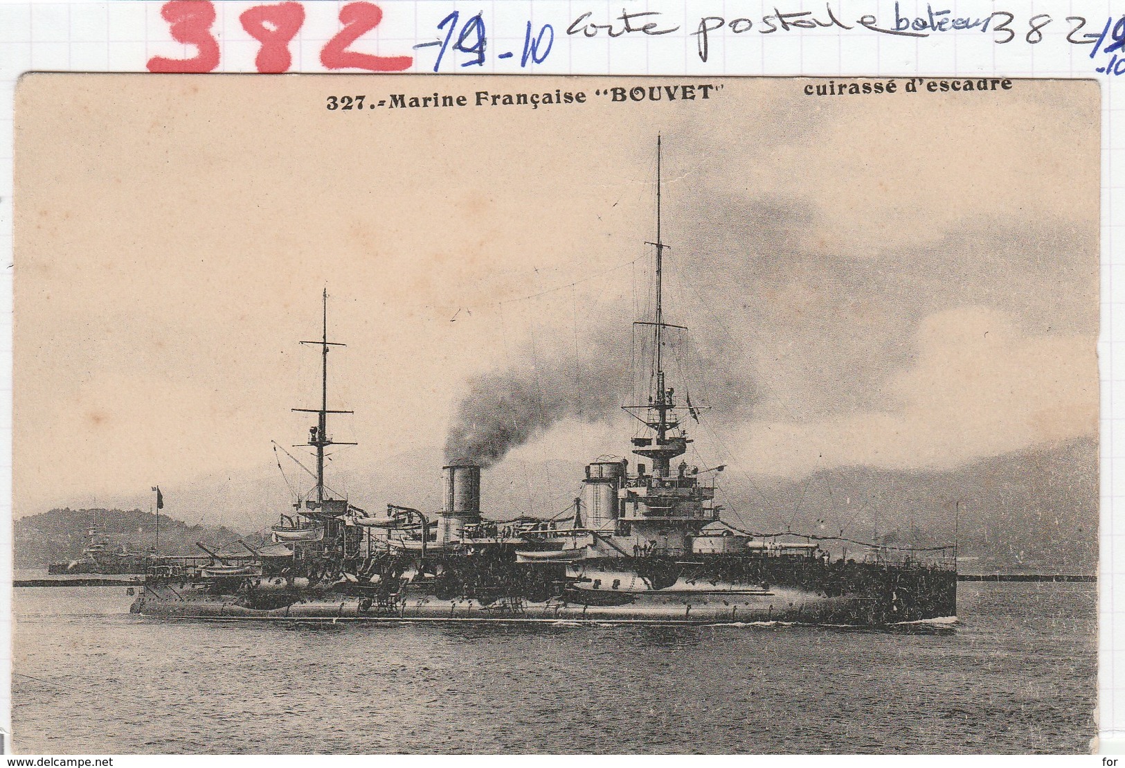 Bateau De Guerre  - Cuirasse D Escadre - ( Bouvet ) - Warships